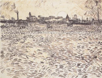 Noche de verano, dibujo según estudio pintado